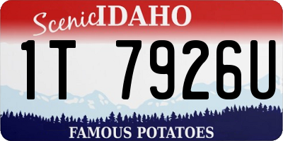 ID license plate 1T7926U