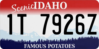 ID license plate 1T7926Z