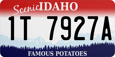 ID license plate 1T7927A