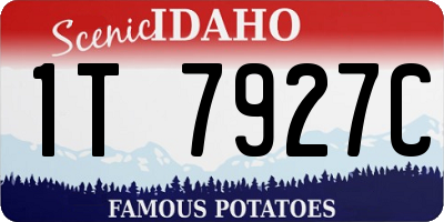 ID license plate 1T7927C