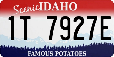 ID license plate 1T7927E