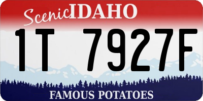 ID license plate 1T7927F