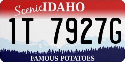 ID license plate 1T7927G