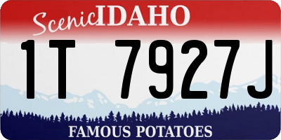 ID license plate 1T7927J