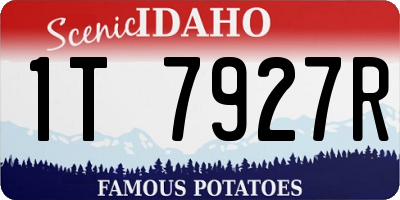 ID license plate 1T7927R