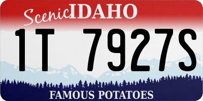 ID license plate 1T7927S