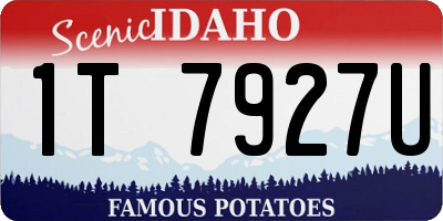 ID license plate 1T7927U