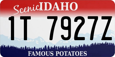 ID license plate 1T7927Z