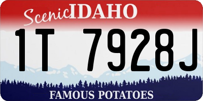 ID license plate 1T7928J