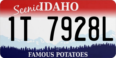 ID license plate 1T7928L