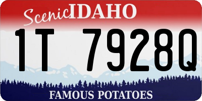 ID license plate 1T7928Q