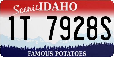 ID license plate 1T7928S