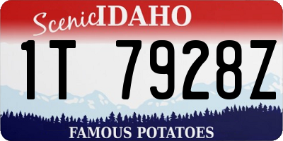 ID license plate 1T7928Z