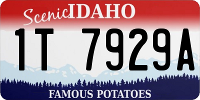 ID license plate 1T7929A