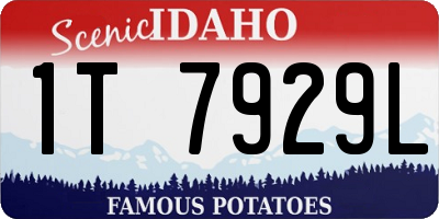 ID license plate 1T7929L