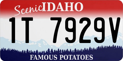 ID license plate 1T7929V