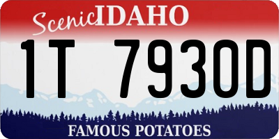 ID license plate 1T7930D
