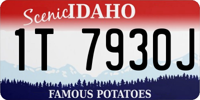 ID license plate 1T7930J