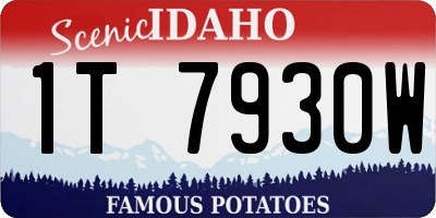 ID license plate 1T7930W