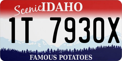 ID license plate 1T7930X