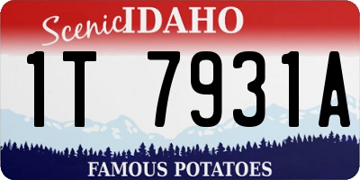 ID license plate 1T7931A