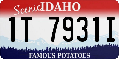 ID license plate 1T7931I