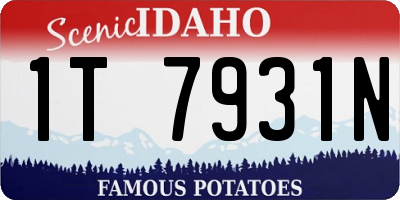 ID license plate 1T7931N