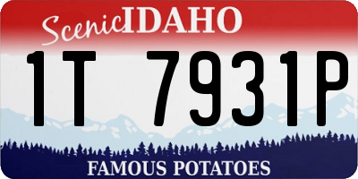 ID license plate 1T7931P
