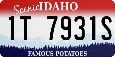 ID license plate 1T7931S