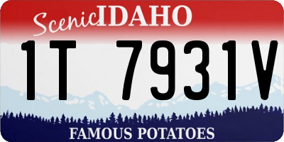 ID license plate 1T7931V