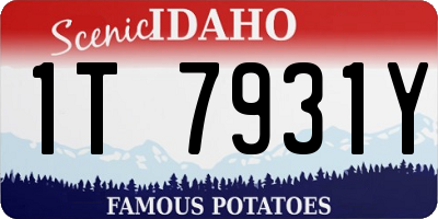 ID license plate 1T7931Y