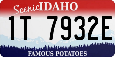 ID license plate 1T7932E