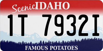 ID license plate 1T7932I