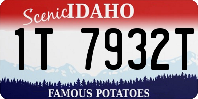 ID license plate 1T7932T