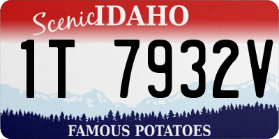 ID license plate 1T7932V