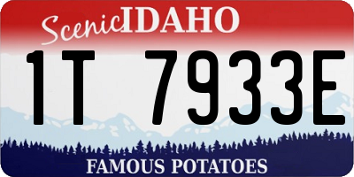 ID license plate 1T7933E