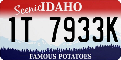 ID license plate 1T7933K