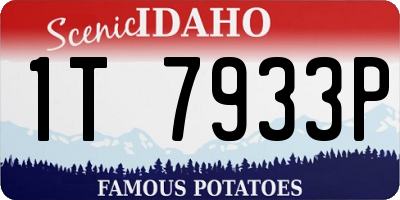 ID license plate 1T7933P