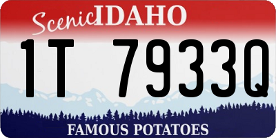 ID license plate 1T7933Q