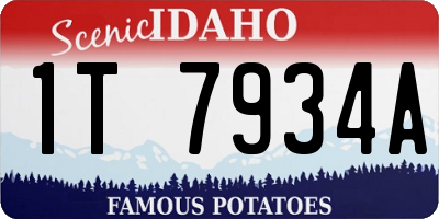 ID license plate 1T7934A