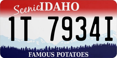 ID license plate 1T7934I
