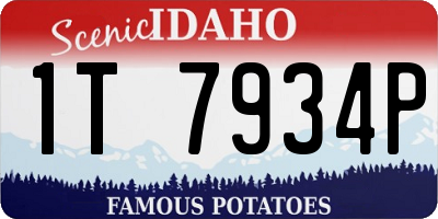 ID license plate 1T7934P