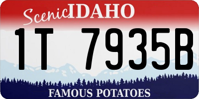 ID license plate 1T7935B