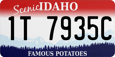 ID license plate 1T7935C