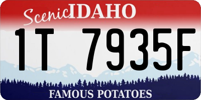 ID license plate 1T7935F