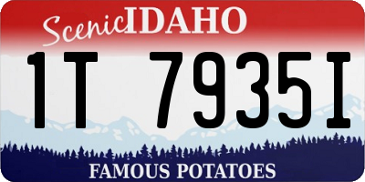 ID license plate 1T7935I
