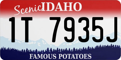 ID license plate 1T7935J