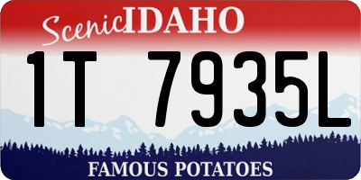 ID license plate 1T7935L