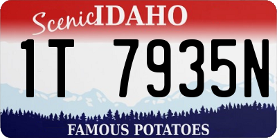 ID license plate 1T7935N