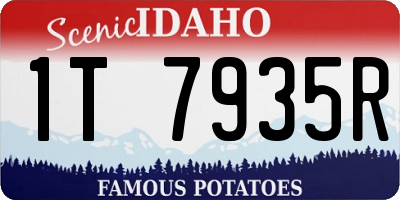ID license plate 1T7935R